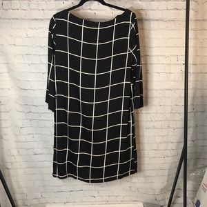 Justfab black & white shift dress size large
